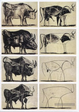 Abstraite et décorative œuvres - Bull cubistes